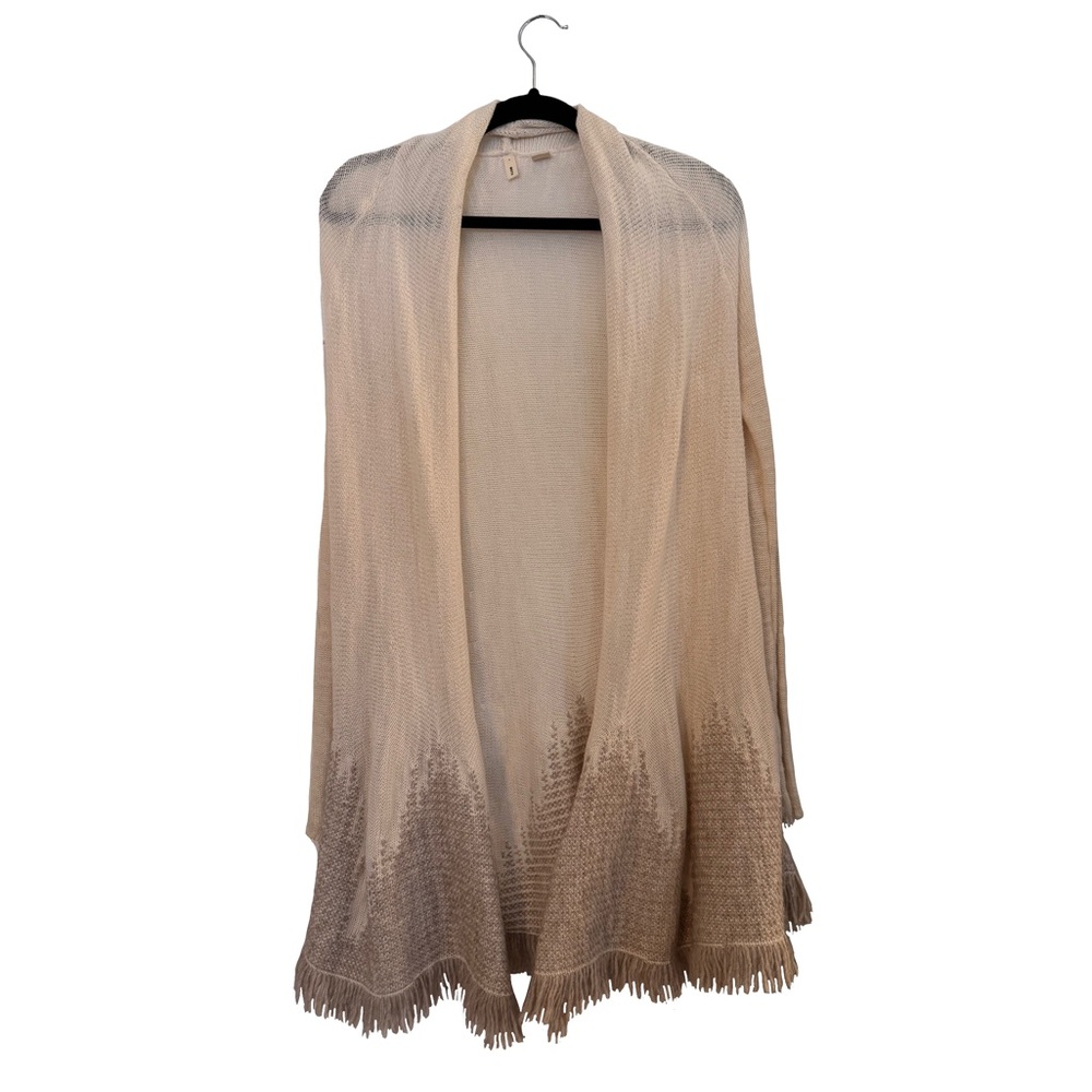 AnthropologElegant Cream and Brown Women's Sweater